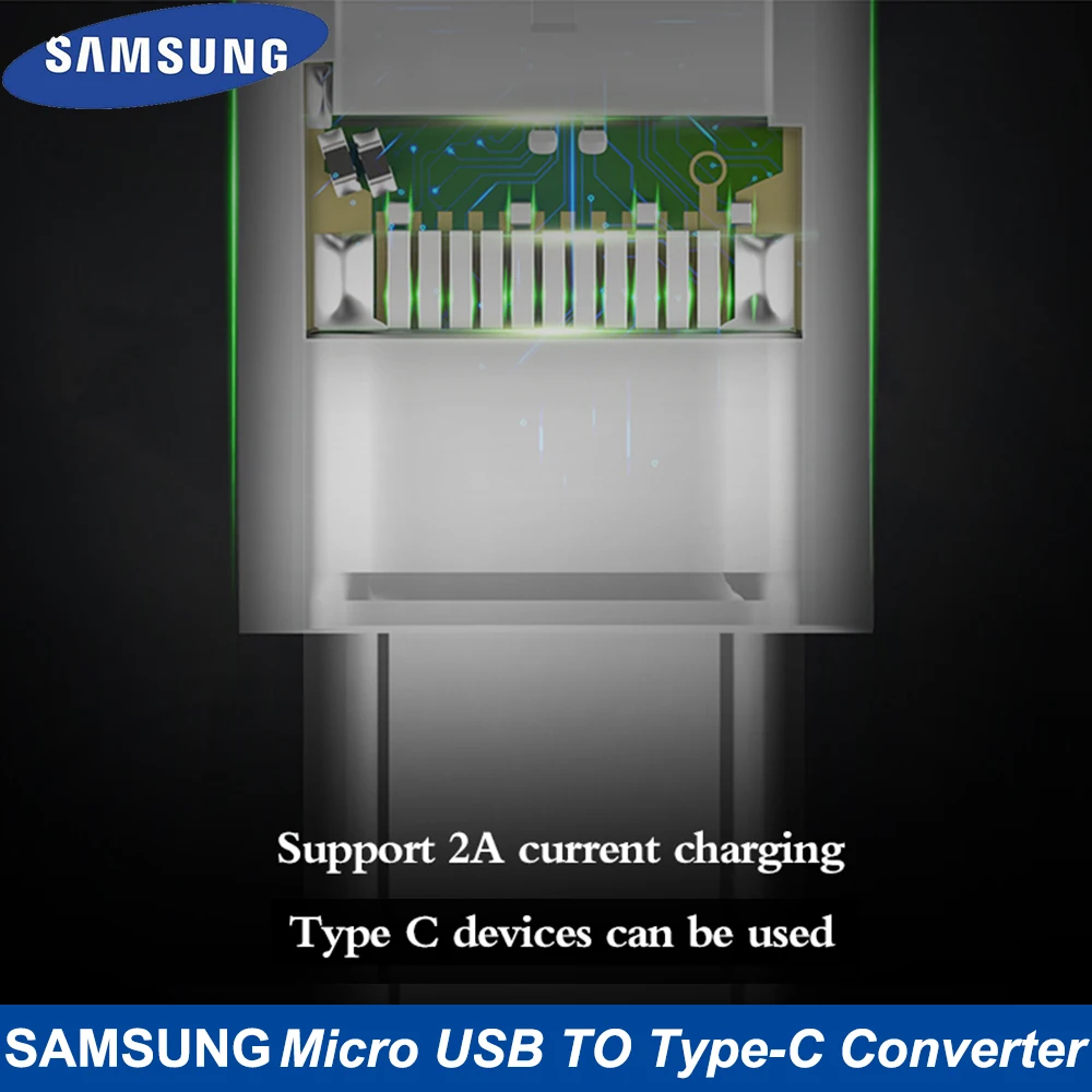 Переходник Samsung Micro USB в Type C оригинальный кабель c быстрое зарядное устройство Galaxy