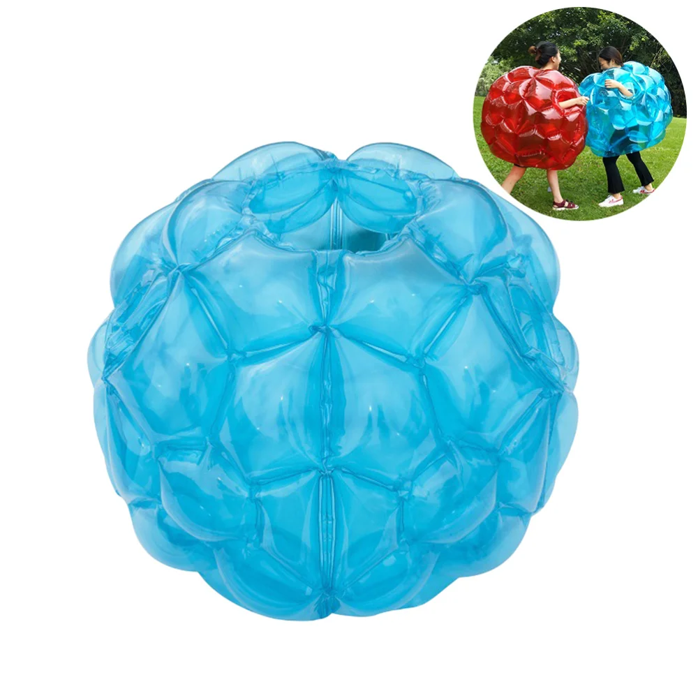 

1pc 60*60cm Inflatable PVC Bumper Body Zorbing Zorb Bubble Soccer for Kids Children Adult (Transparent Blue)