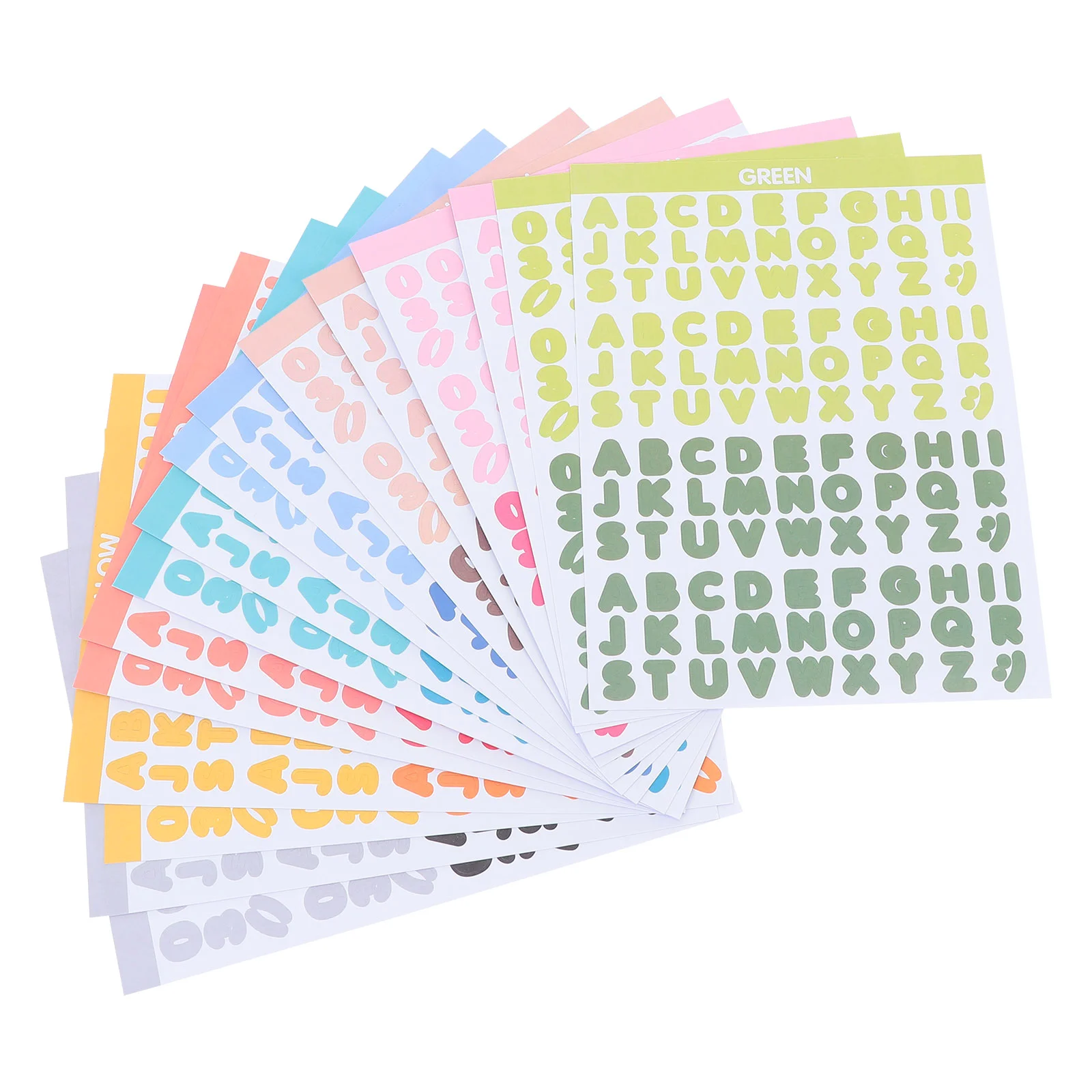 

8 Sheets of Planner Diary Decorative Decals DIY Sticker Lovely Alphabet Stickers