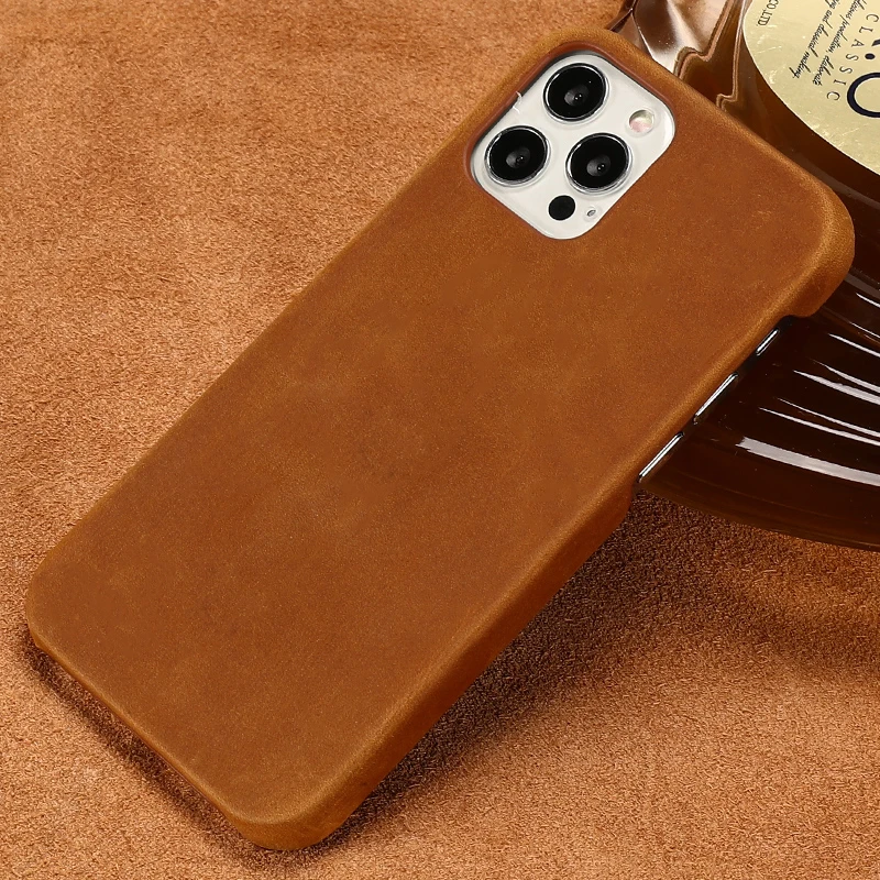

Genuine PULL-UP Leather Case for iPhone 13 Pro Max 12 Mini 11 12 Pro Max X XR XS MAX 6 6s 7 8 Plus 5S SE 2020 Crazy Horse Cover
