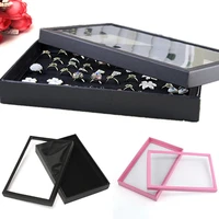 100 slots ring jewelry display tray show case organizer box storage holder luxury jewelry ring display watch case 2020 new