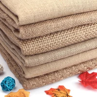 15050cm natural burlap fabric for placemats bags tablecloth background decoration mesh linen textile cloth costura stof