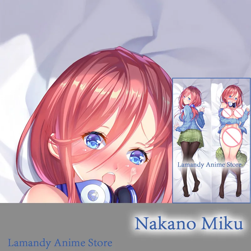

Двусторонняя наволочка Dakimakura с принтом аниме Nakano Miku