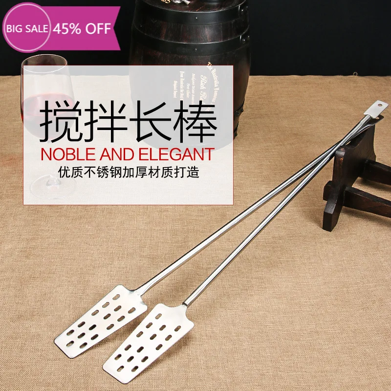

61cm Stainless Steel Wine Mash Tun Mixing Stirrer Paddle Homebrew With 15 Holes Home Kitchen Bar Beer Wine Brewing Tools
