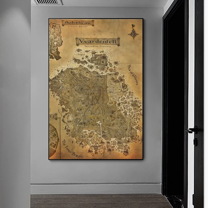 

Картина с рисунком стены и надписью The Elder свитки Morrowind плакат