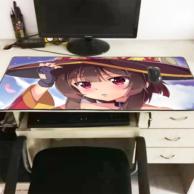 Большой коврик для мыши Mairuige Anime Konosuba Megumin игровой противоскользящий из