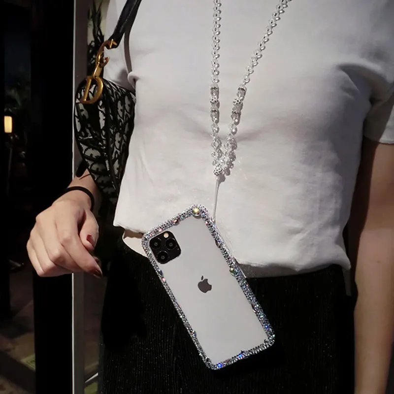Чехол со стразами для iPhone 12 Mini 11 Pro Max 6S 7 8 Plus X XR XS MAX | Мобильные телефоны и