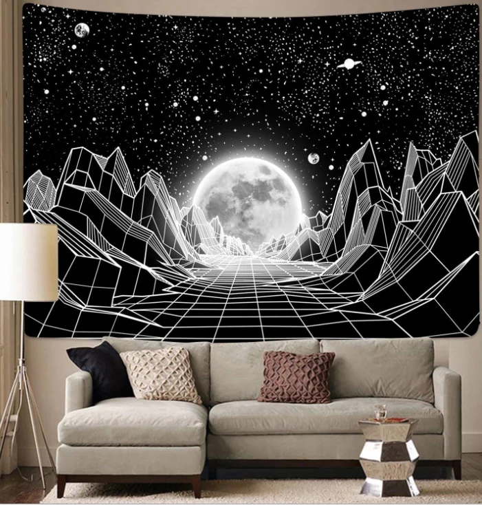 

Psychedelic Tapestry Wall Hanging Room Decor Sunset Tapestries Landscape Rug Sunrise Carpet Home Decoration Accessories