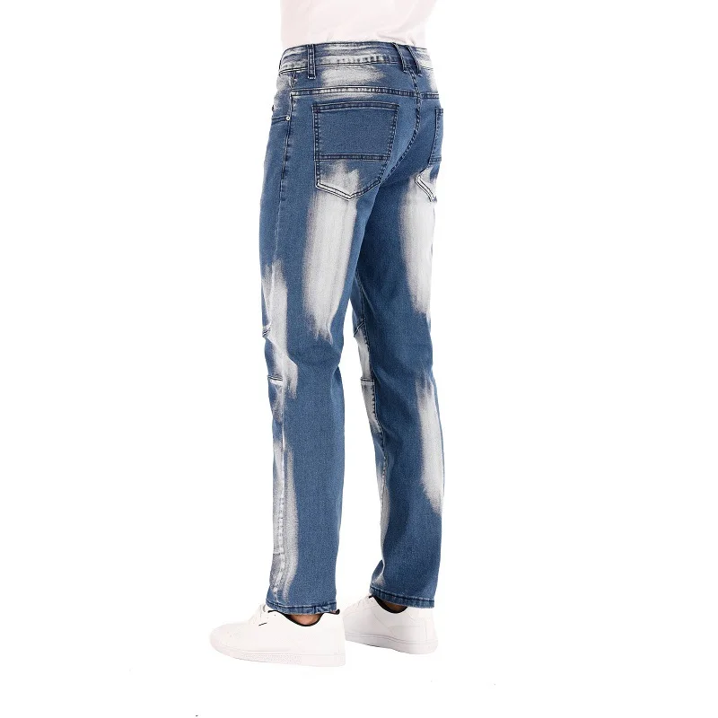 Gersri, модные мужские джинсы, контрастные цвета, сшитые джинсы, мужские новые брендовые джинсы, мужские мотоциклетные джинсы размера плюс, крутые джинсы