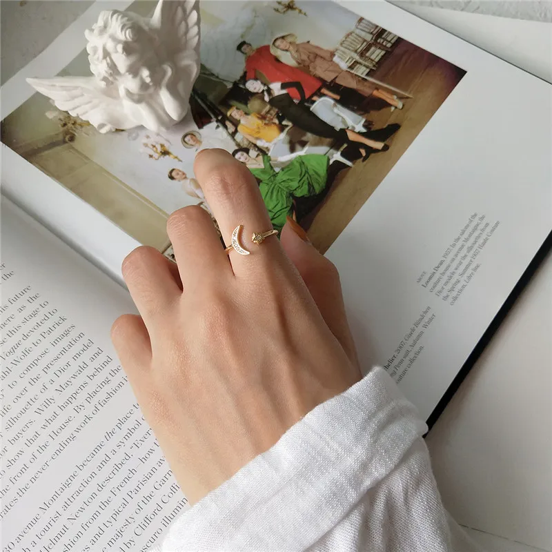 RUIYI реальные 925 пробы серебряные серьги для женщин с рисунком Луна Звезды Циркон
