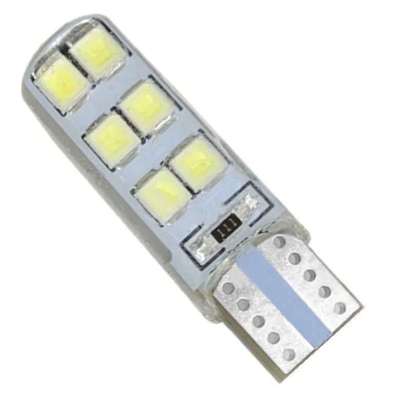 Светодиодный светильник для автомобиля W5W T10 Ширина 2835 12SMD декодирование силикон