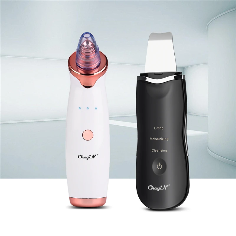 

Ultrasonic Vibration Facial Skin Scrubber Diamond Dermabrasion Vacuum Blackhead Remover Pore Deep Cleaning Device Skin Care Kit