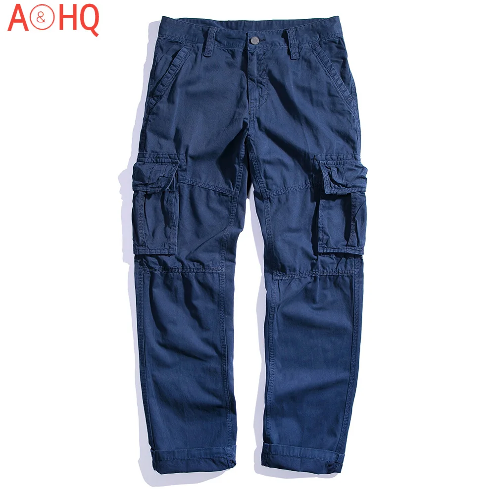 

Брюки-карго мужские длинные, хлопок, хаки, армейские штаны в стиле милитари, повседневные брюки с карманами, большие размеры, черные