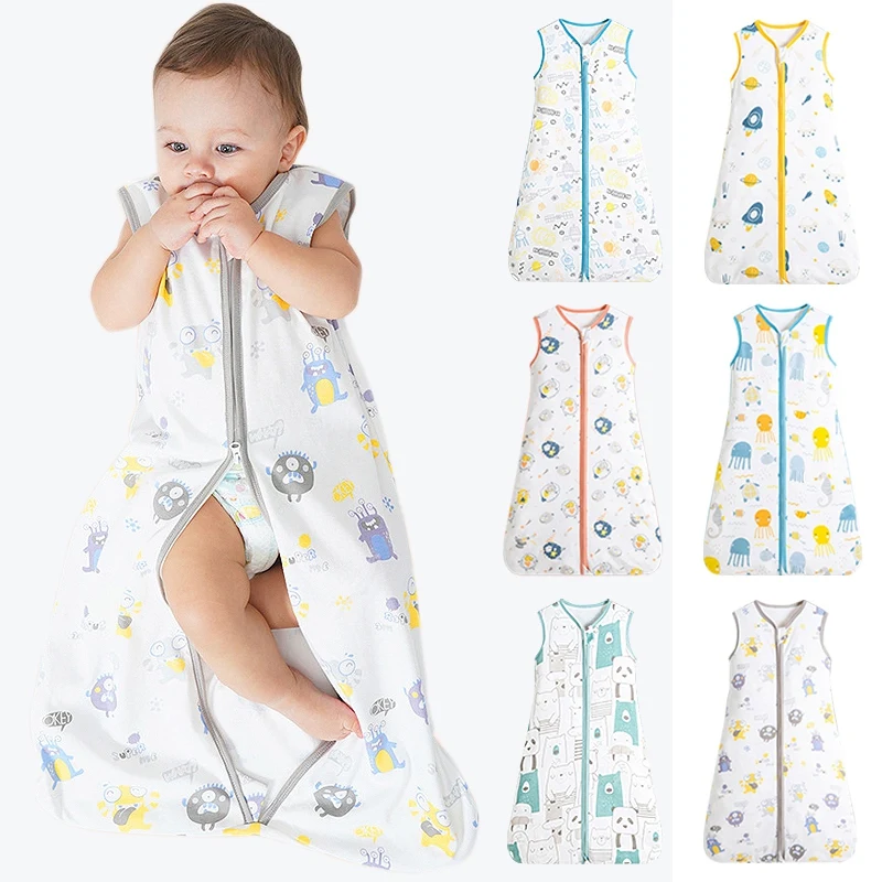 

Baby Sleeping Bag Vest Children Zipper Sleepsack Summer Breathable Sleep Sacks for Kids 0-4 Years Baby Bedding Bebe Sacks