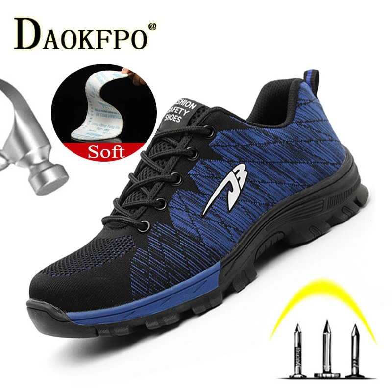 DAOKFPO/Брендовые женские и мужские рабочие ботинки со стальным носком защитой от