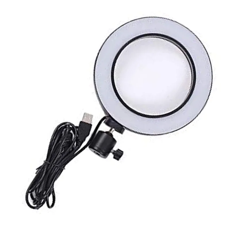 

HOT Led Magnifying Glass Table Lamp USB Beauty Cold Light Multifunctional Eye Protection Table Lamp Led Ring Bank Clip Lamp