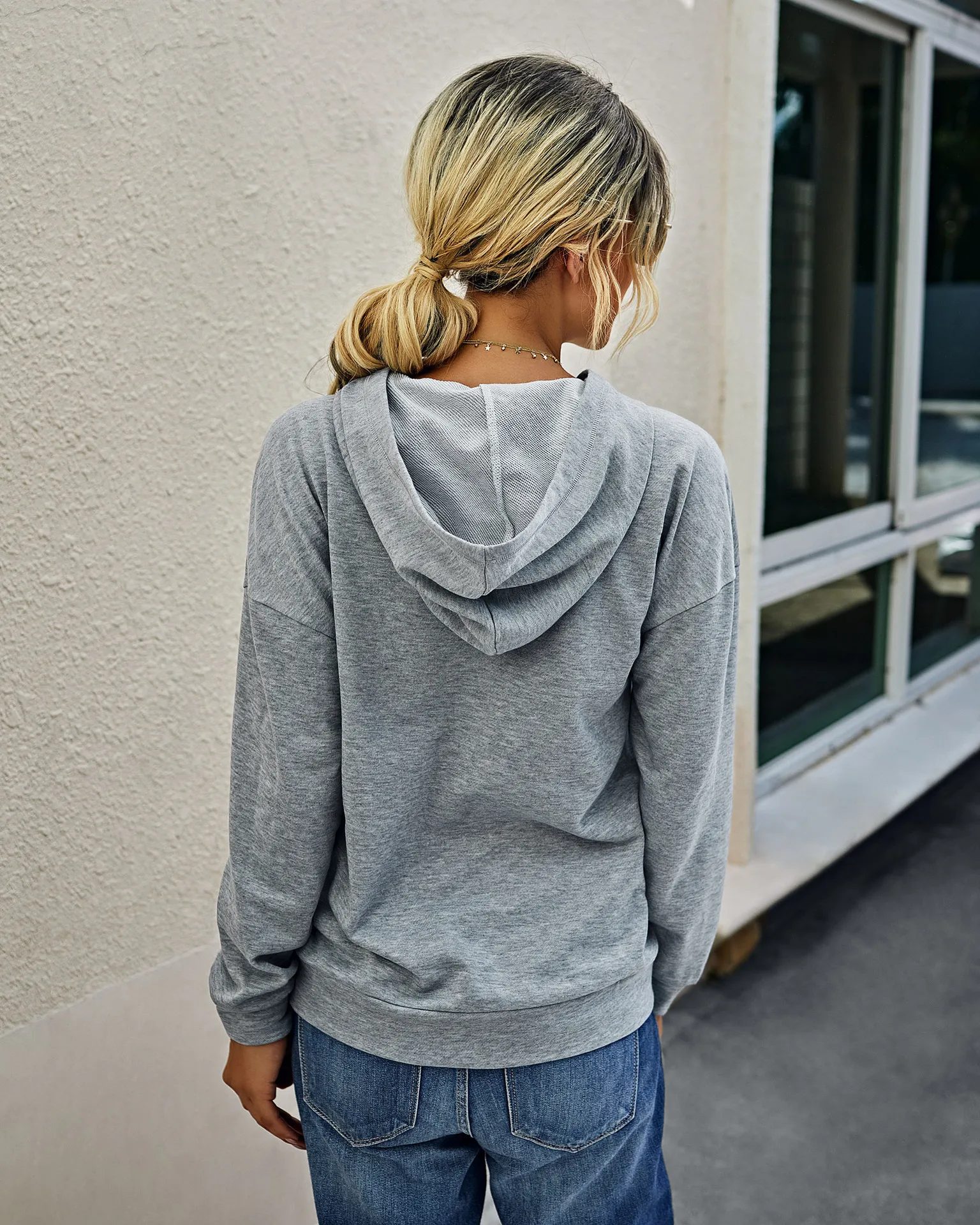 

Autumn Women's Loose Pure Color Long-sleeve Pocket Hooded Sweatshirt Female Casual Sport Street Jumper Hoodies