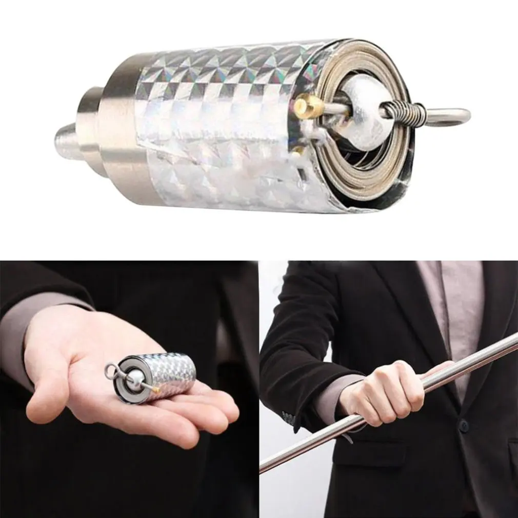 

Silver Cudgel Metal Magic Tricks Toys For Professional Magician Stage Mini Steel Bomb Magic Props Bullet Stick