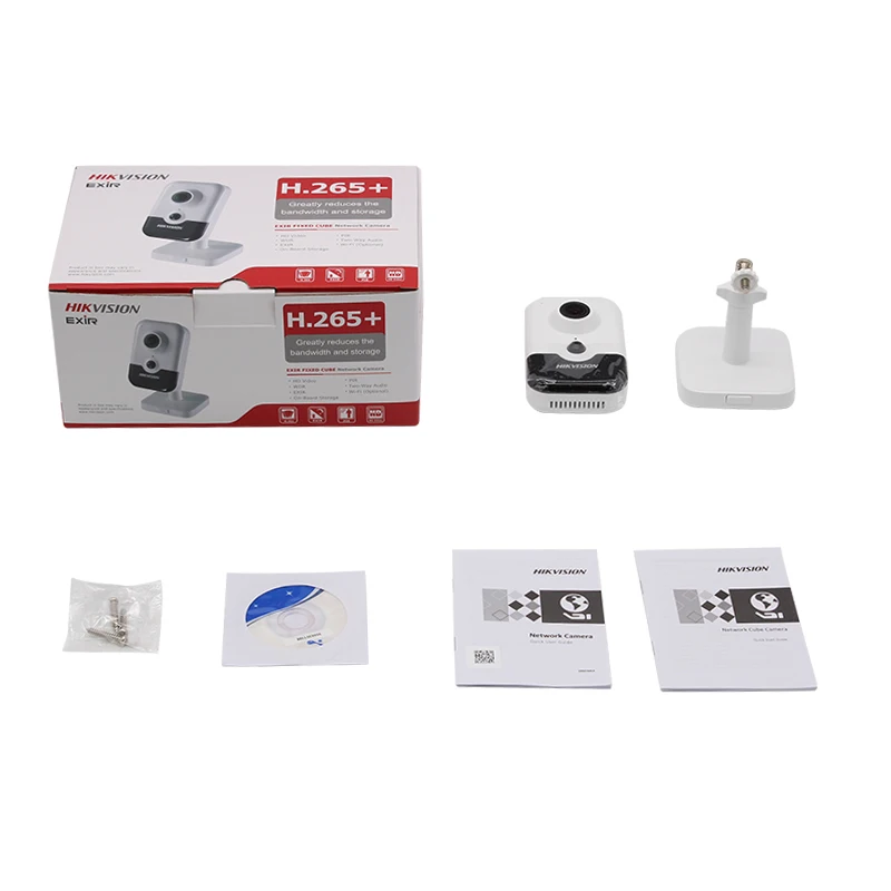 Hikvision DS 2CD2443G0 IW 4 МП WiFi IP камера PoE IR Fixed Cube Беспроводная со встроенным микрофоном и