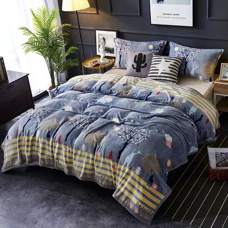 Фланелевое покрывало для кровати зимняя Скандинавская Современная гостиная