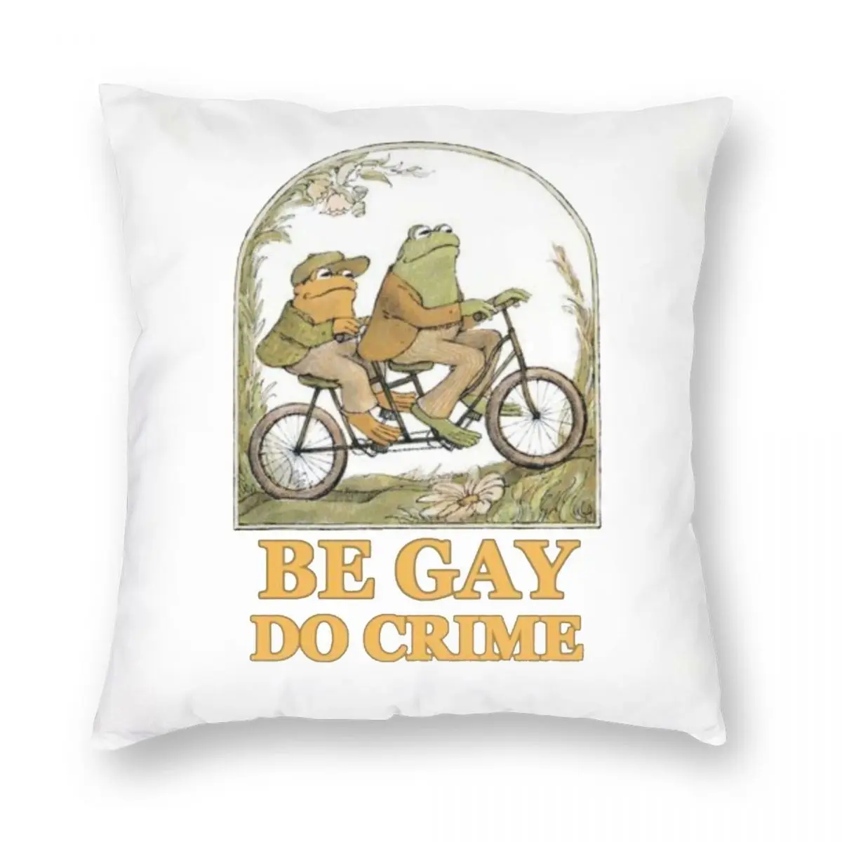 

Be Gay Do Crime Square Pillowcase Polyester Linen Velvet Creative Zip Decor Pillow Case Bed Cushion Cover