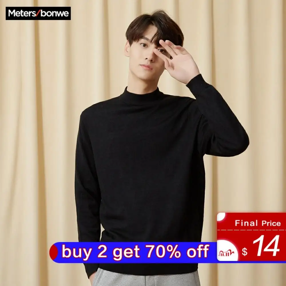 Metersbonwe кашемировый брендовый шерстяной свитер для мужчин осенний с полувысоким
