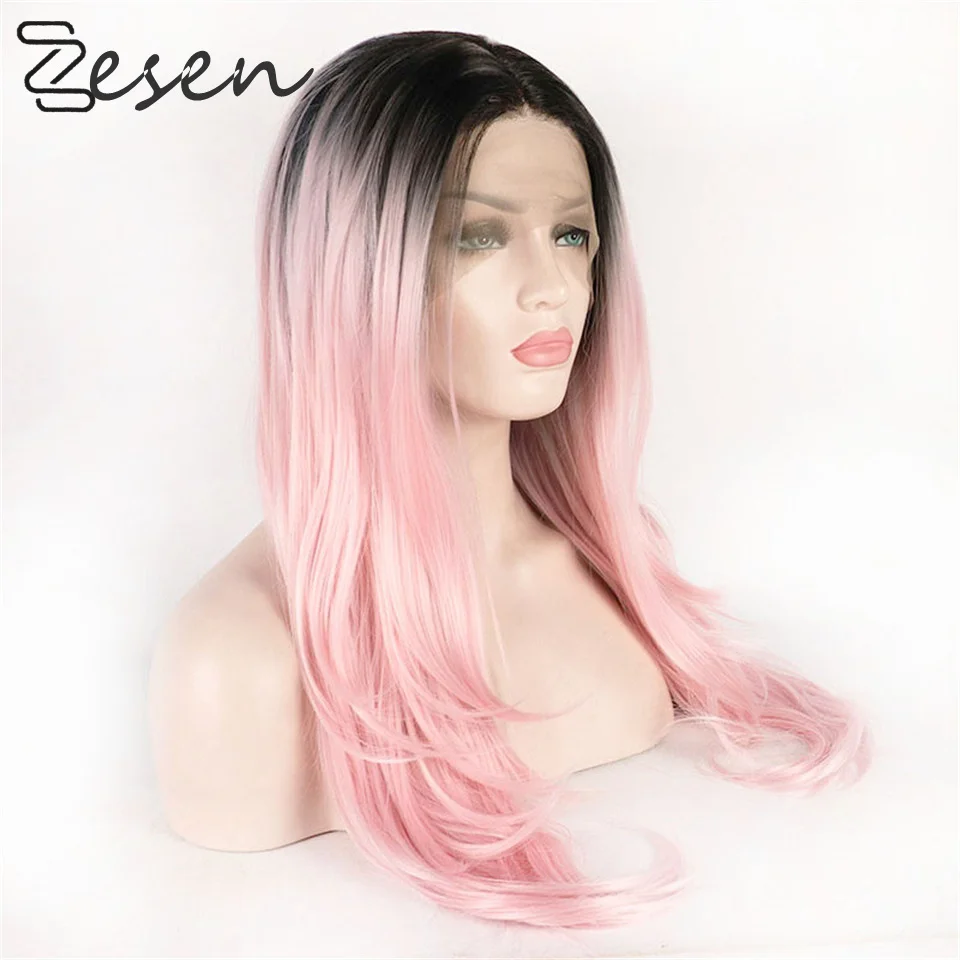 ZESEN синтетические кружевные передние парики для женщин Длинные Короткие