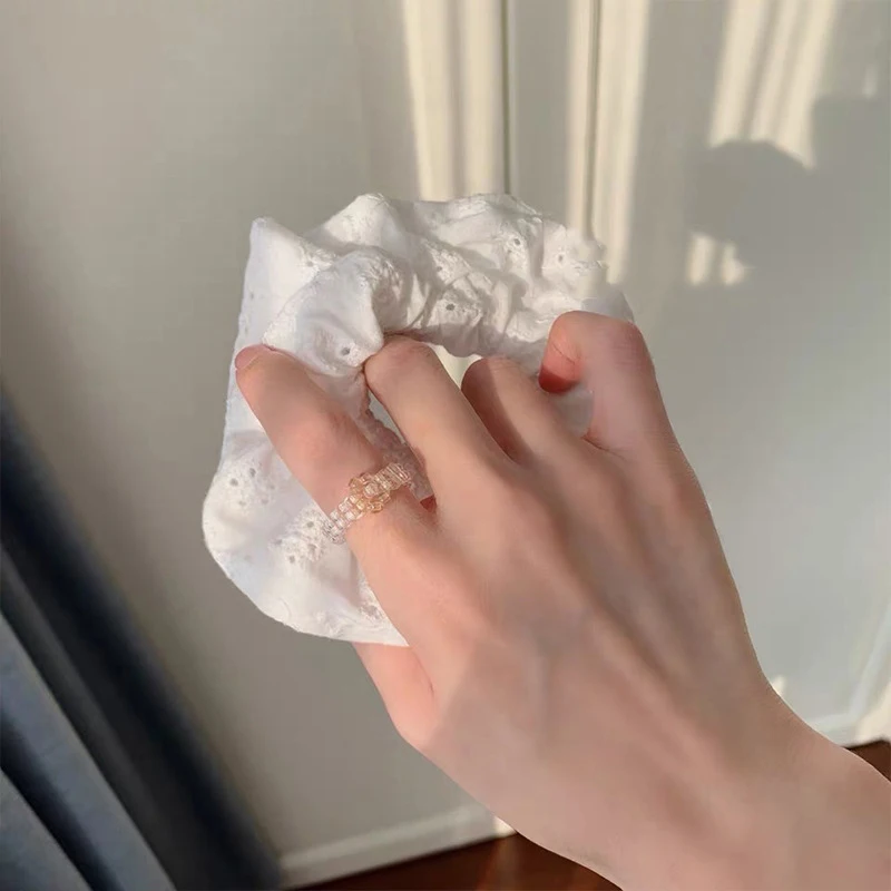 Модное Трендовое корейское кольцо ручной работы многоцветное маленькое желтое