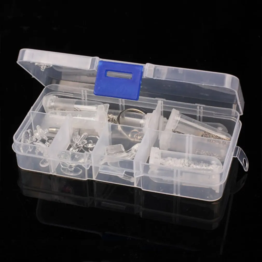 

LH126 Glasses Repair Screw Nut Nose Pad Transparent Replacement Parts Plastic Box Exquisitely Designed Durable
