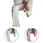 Удобные классические женские брюки с высокой талией, Осенние трикотажные брюки с высокой талией для тренировок