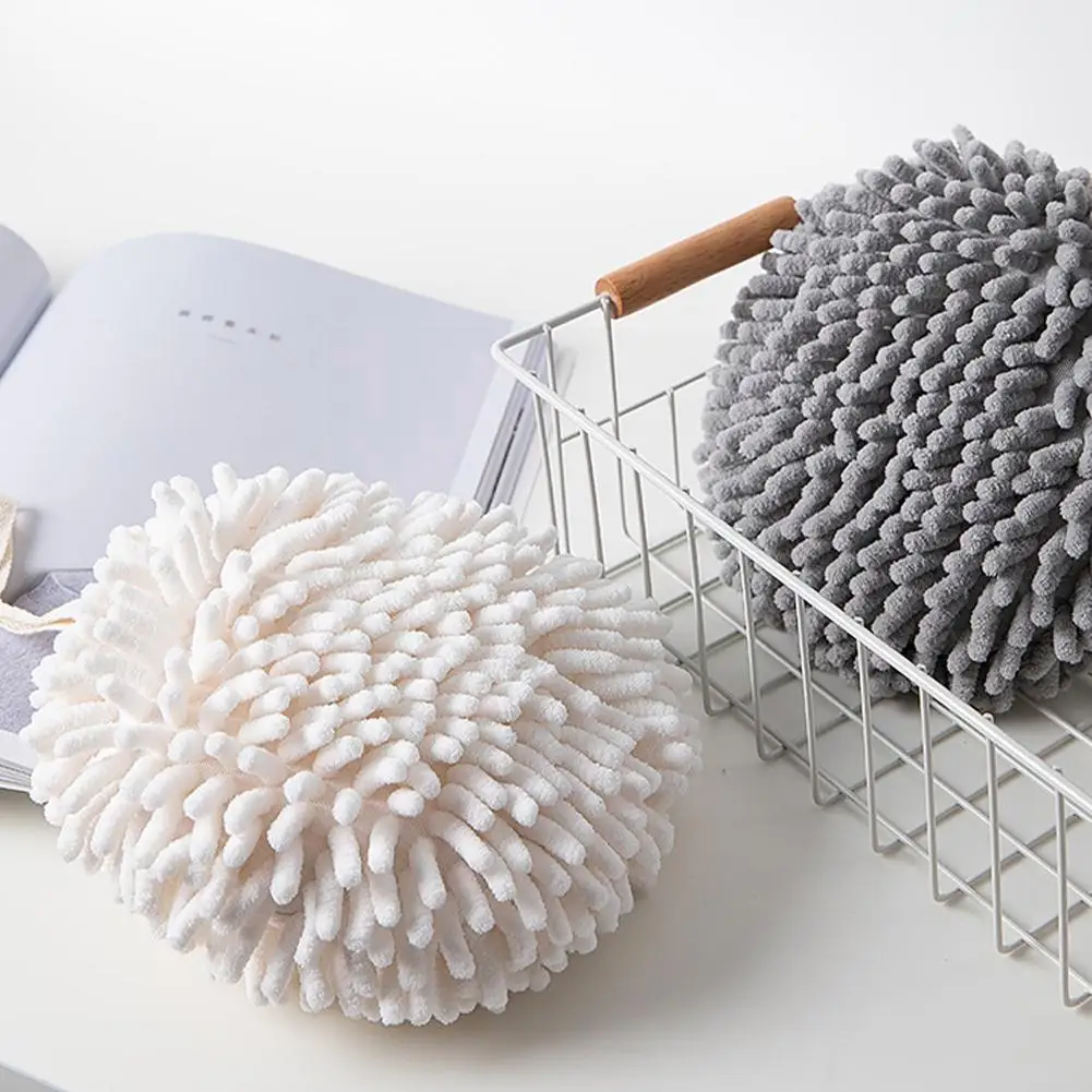 

Quick-dry Spherical Towels Kitchen Hanging Quick-Drying Cloths New Fabrics Chenille Bathroom Soft Accessories Thickened Cle O9H4