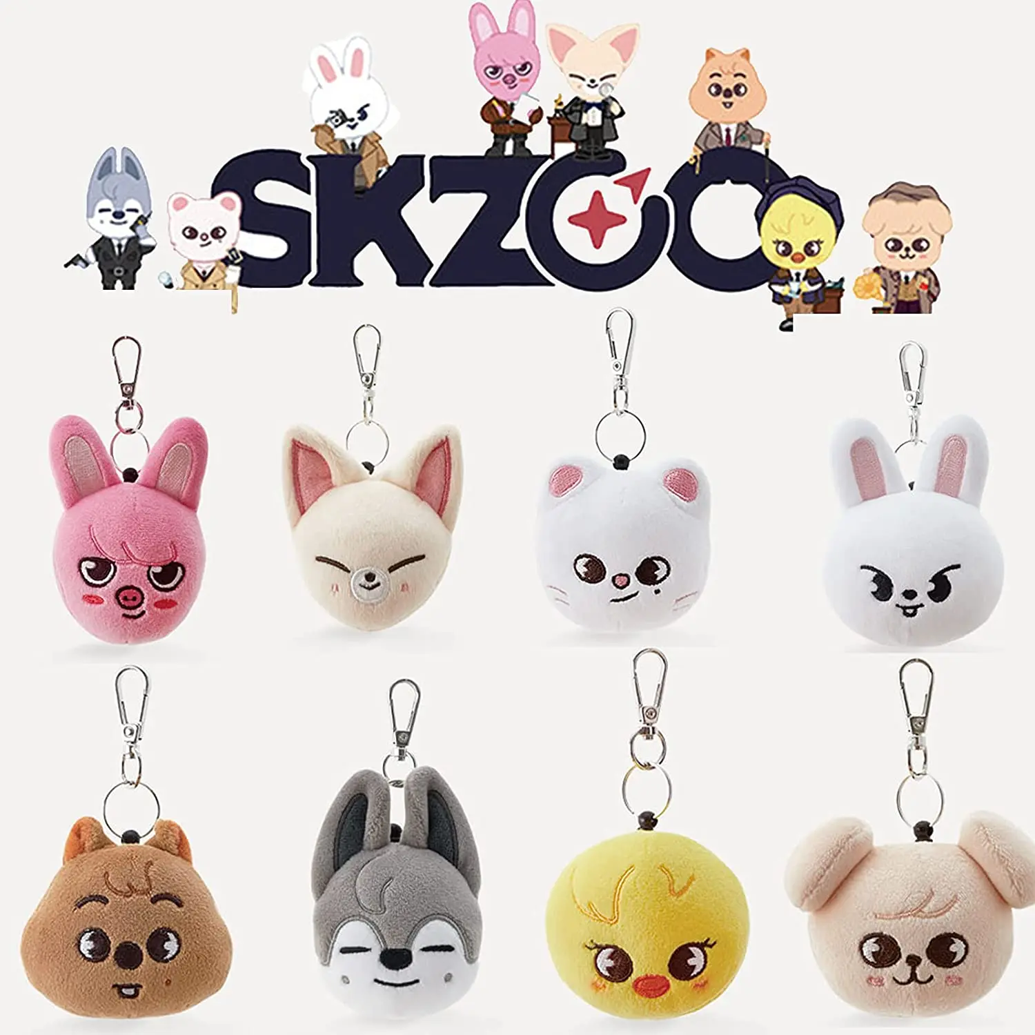 

Skzoo Plush Toys Keychain 16cm Accessories Pendant Stray Kids Skz&Stay Stuffed Dolls Kawaii Cartoon Stuffed Animals Fans Gift