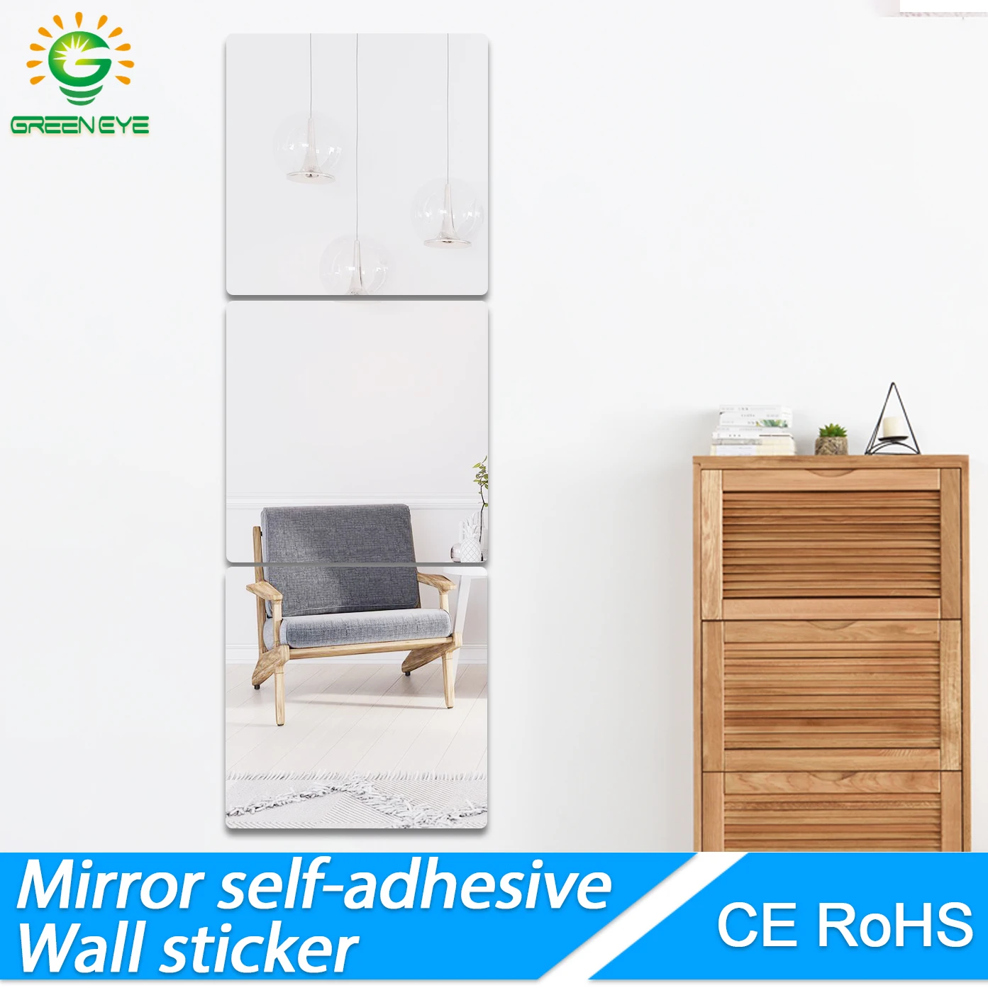 

Mirror Wall Sticker Square Self-adhesive waterproof Mirrorr Sticker 30*30cm Crystal Wall Paper DIY 3D Home Bathroom Decoration