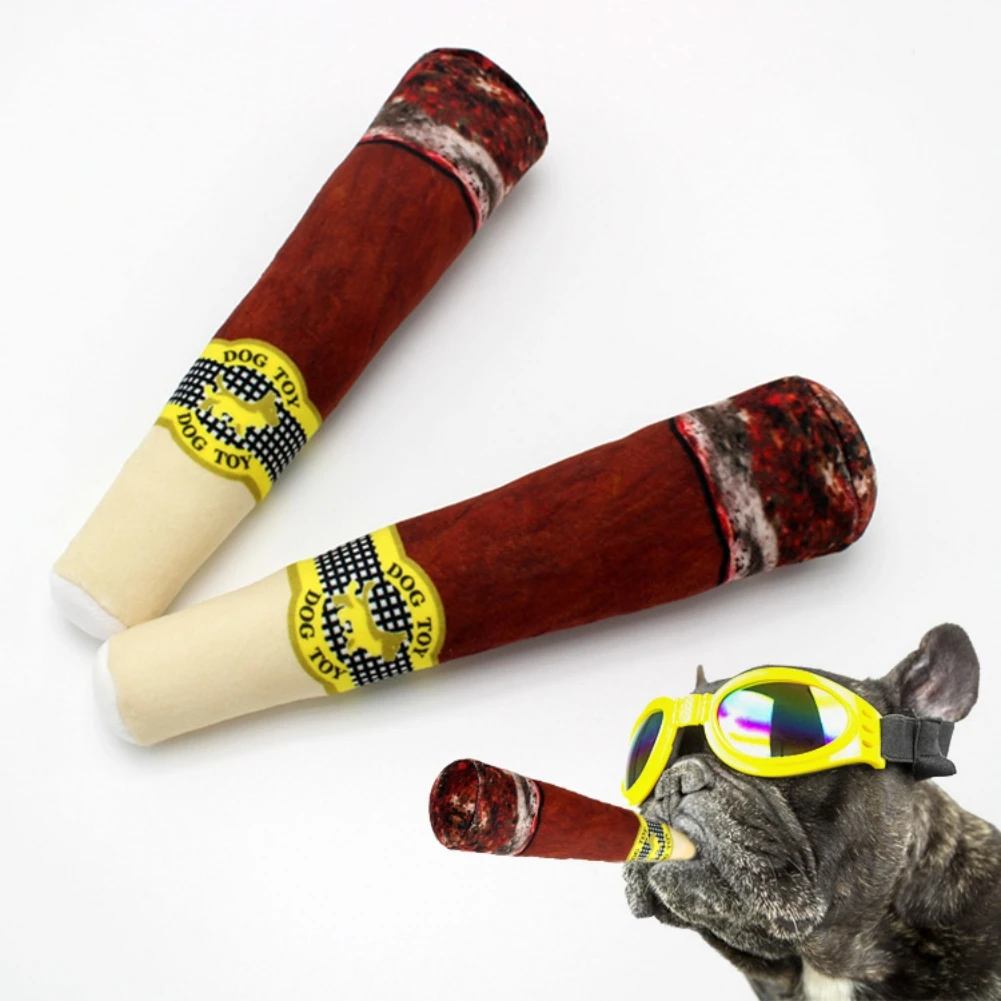 

Игрушки-пищалки для собак, сигара, дымовая Мягкая кукла, устойчивая к укусам, игрушка-моляр, интерактивные игрушки, товары для домашних живо...