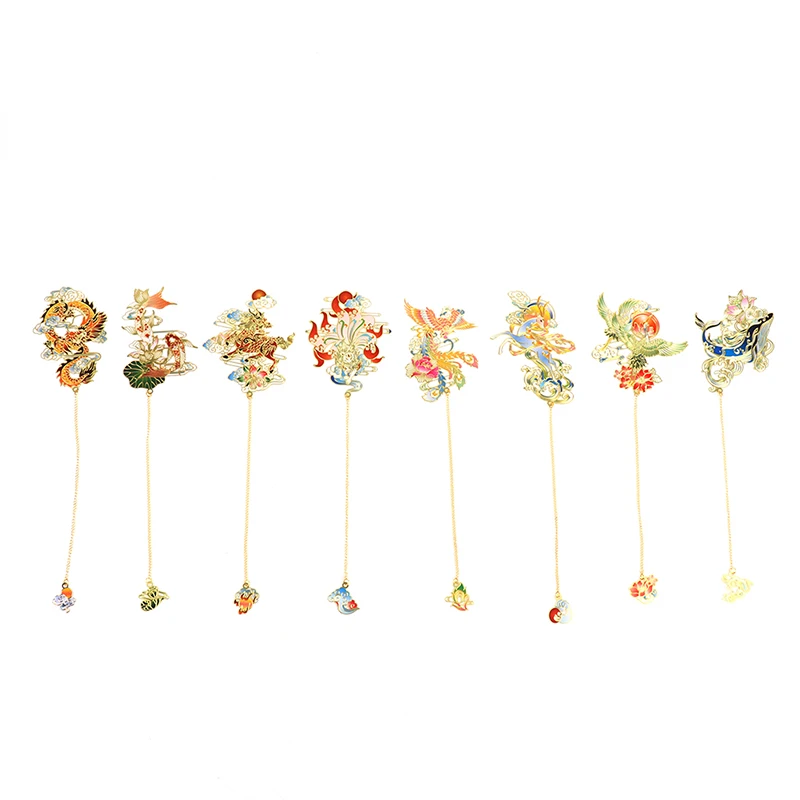 

Shanhaijing Series Luxury Metal Bookmark Chinese Style Retro Animal Stationery Creative Gifts Student School Office Supplies