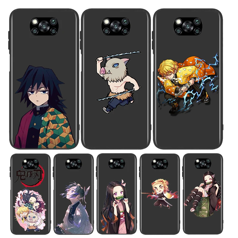 

Demon Slayer Kimetsu No Yaiba For Xiaomi Civi Poco X3 NFC M2 X2 F2 F3 GT M3 F1 Pro Mi Play Mix 3 A3 A2 A1 Lite Soft Phone Case