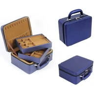 surprise price double layer detachable jewelry storage box large capacity portable travel jewelry box suitcase 3colors available
