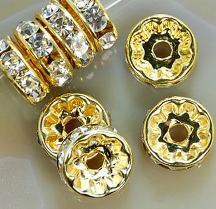 

can choose color 10mm Mixed Color Lot Crystal Rondelle Spacer Silver Plated metal Bracelet necklace DIY hot new arrival nyh343