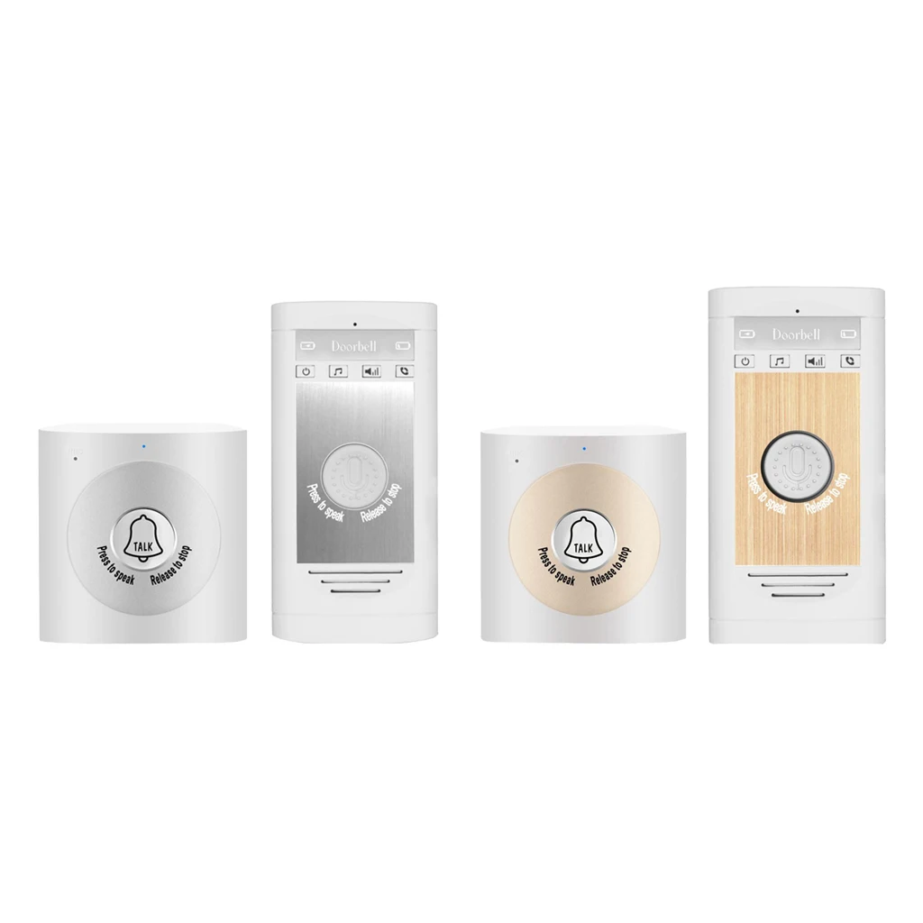 

Portable Wireless Intercom Doorbell Two-way Talk Voice Doorbell Support