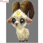 Алмазная мозаика сделай сам, милая мультяшная коза, алмазная живопись, животные, полные квадратные Стразы, алмазная вышивка, вышивка крестиком