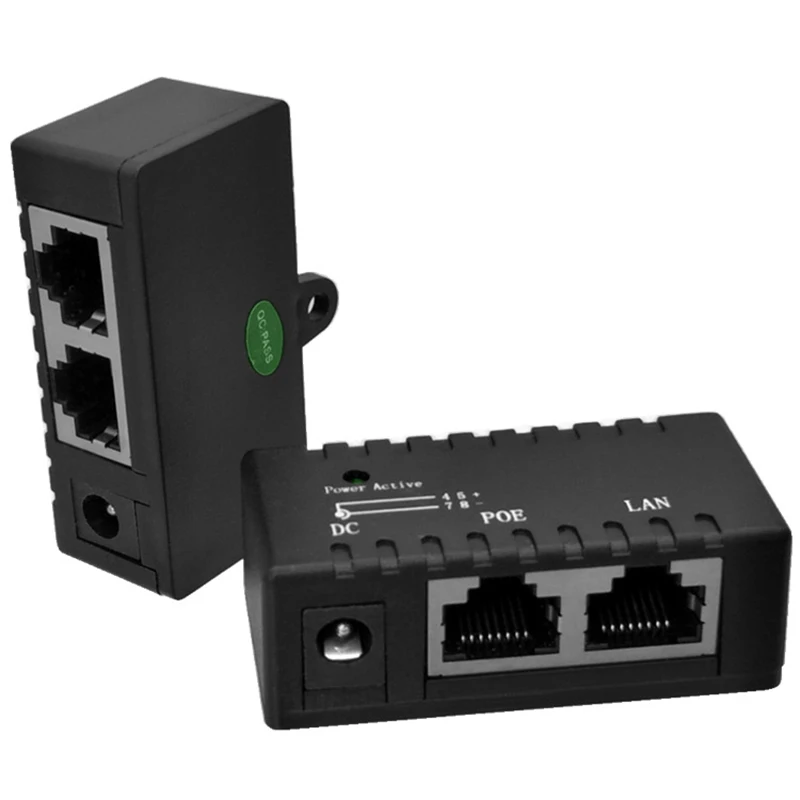

1Pcs RJ-45 Gigabit Power Over Ethernet Passive PoE Injector Splitter For CCTV IP Camera Composite Power Supply Module