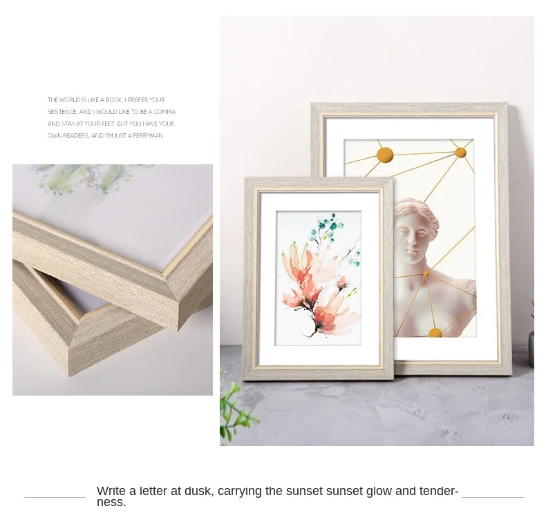 

zq Nordic Style Creative Picture Frame Photo Frame Wall-Mounted Simple Frame