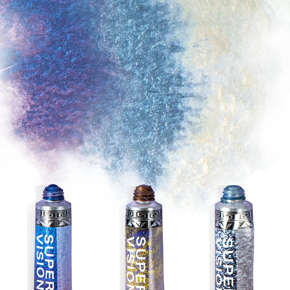 Ceny Super Vision Chameleon Rock-Mica Warstwowa Akwarela 10 Kolorów Perłowych 8ML Tuba Z Przenośnym I Delikatnym Zestaw Pudełek D