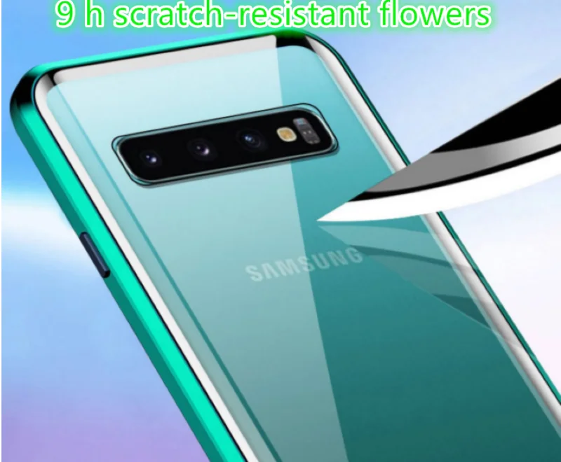 360 Передний+ задний двухсторонний 9Н чехол из закаленного стекла для samsung Galaxy ys10 S8 S10 Plus S9Plus S9 Note 9 8 чехол Магнитный