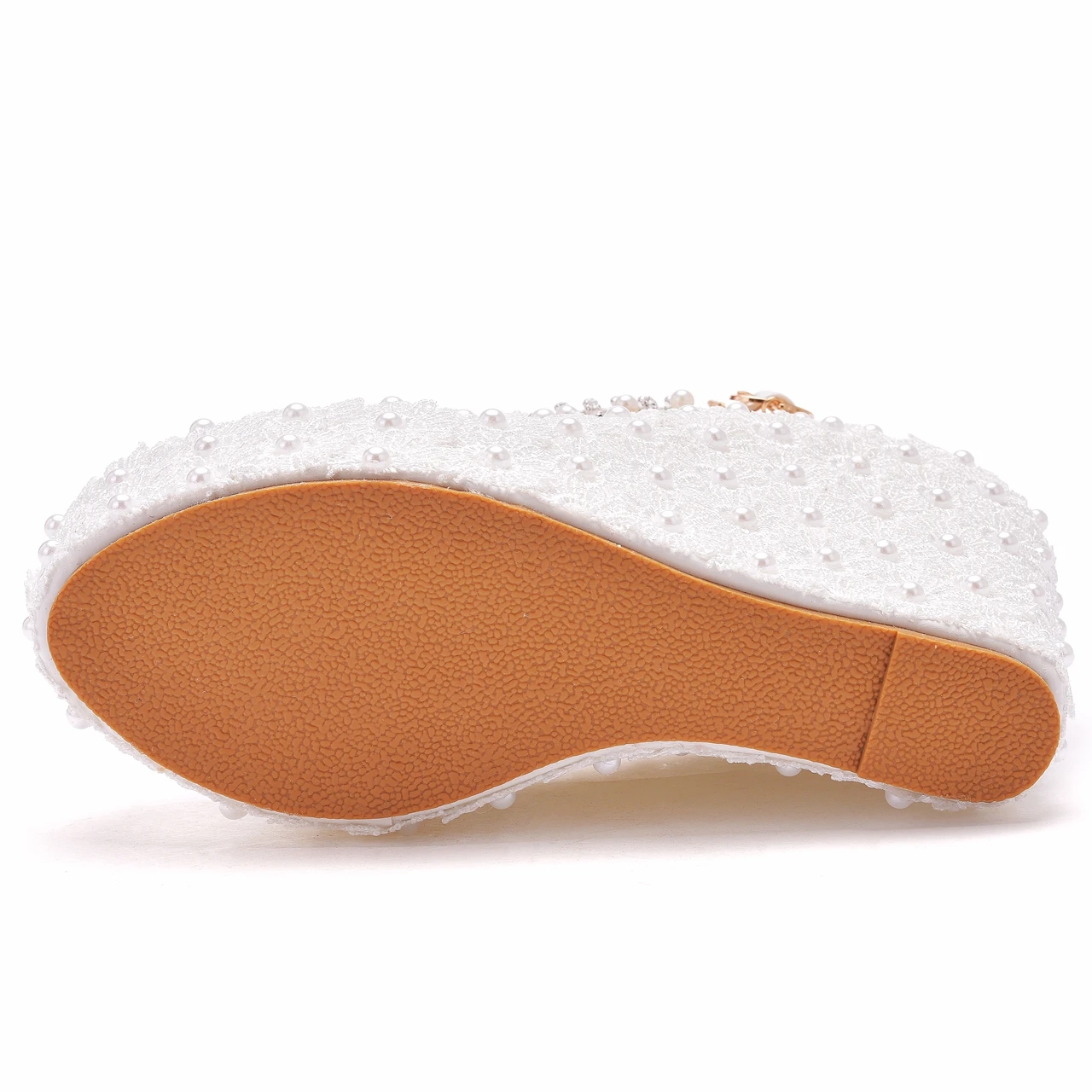 Женские свадебные туфли-лодочки на танкетке милые белые туфли платформе с