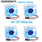 Охлаждающий вентилятор для 3D-принтера 4010, 24 шт., синяя и RGB светодиодный светильник ка, постоянный ток 12 В, ПК кулер безщеточный, охлаждающий вентилятор для отвода тепла для маршрутизатора