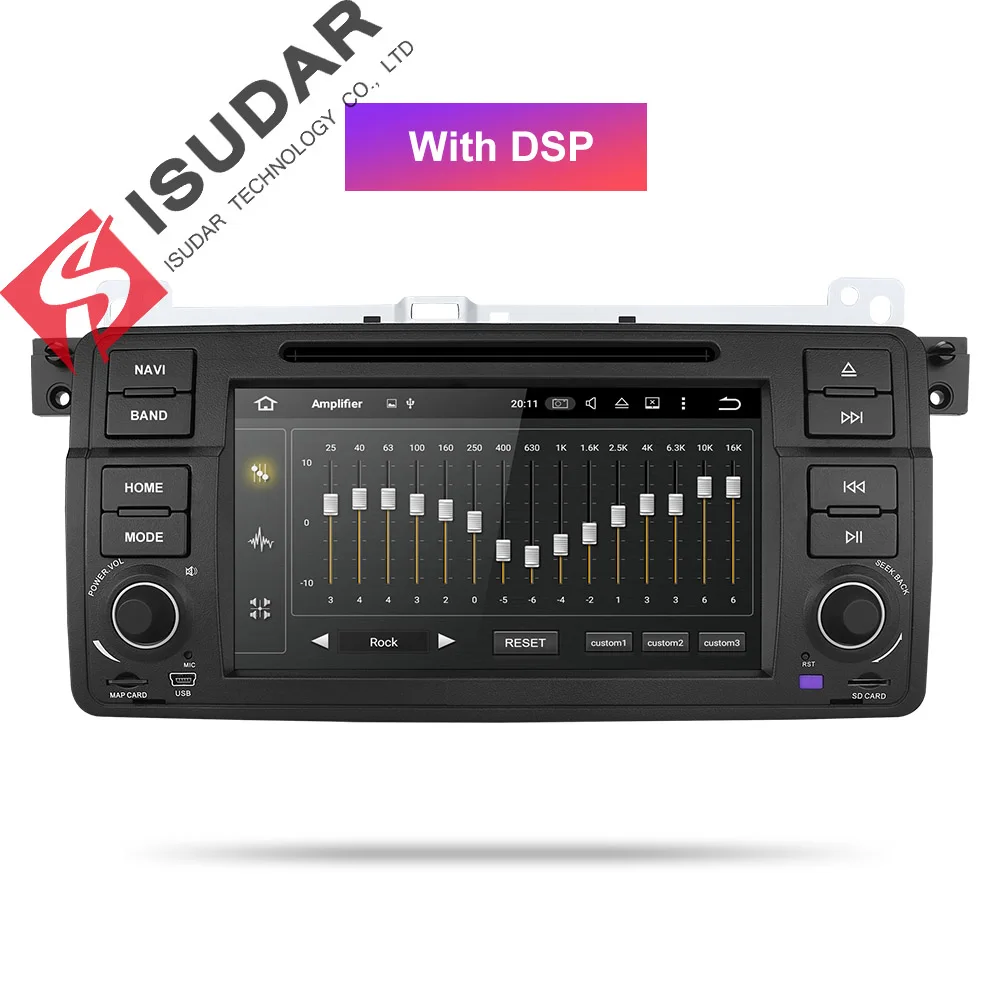 Isudar Автомобильный мультимедийный плеер Android 9 1 Din dvd для BMW/E46/M3/MG/ZT/Rover 75/320/318/325
