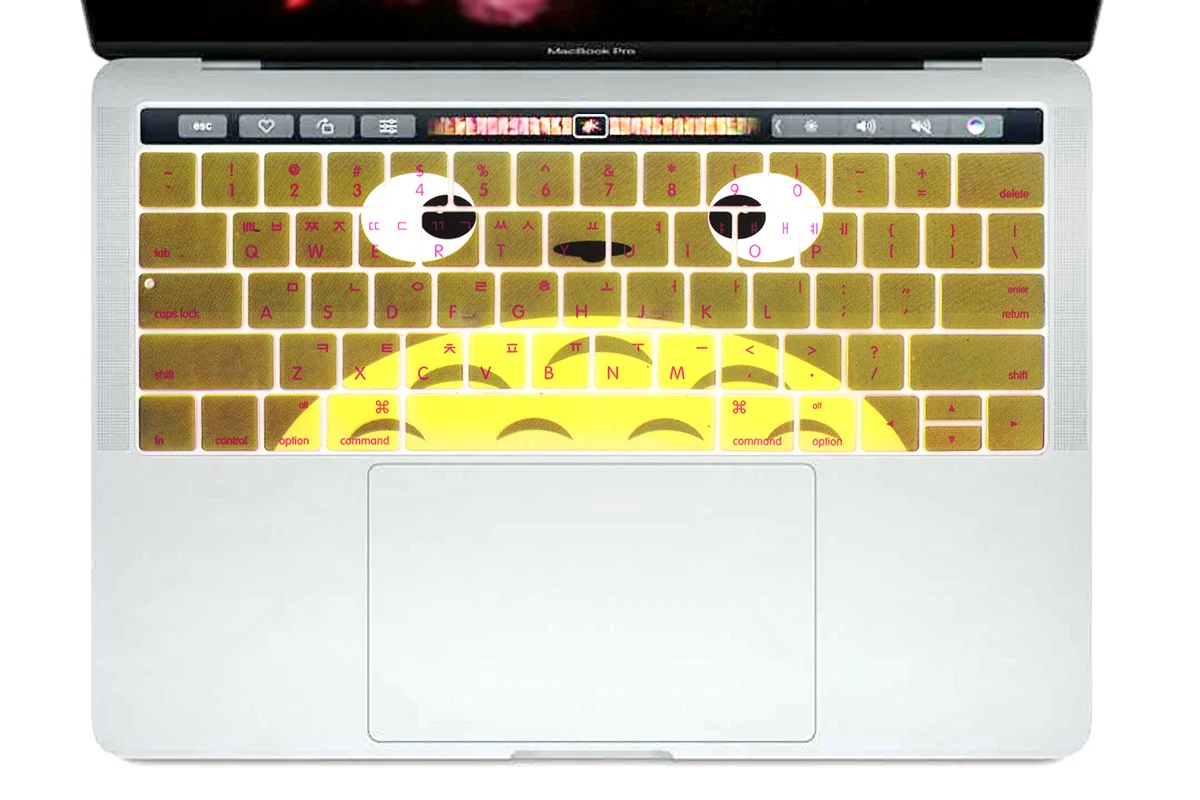 Корейский силиконовый чехол для клавиатуры HRH с животным дизайном Macbook New Pro 13