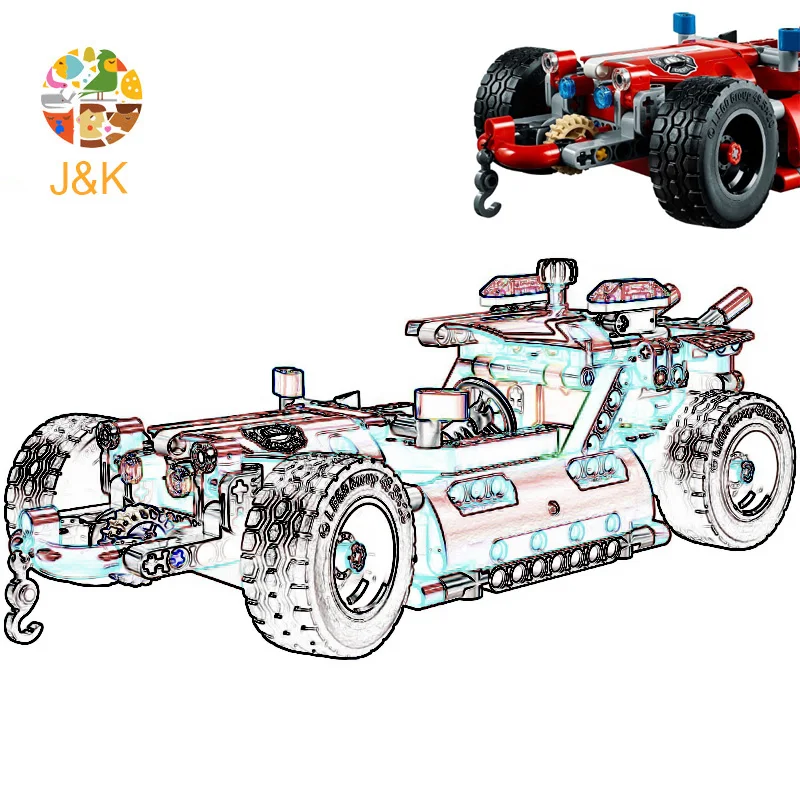 42075 513 шт серии Technic 2в1 первый ответчик грузовик строительные блоки для