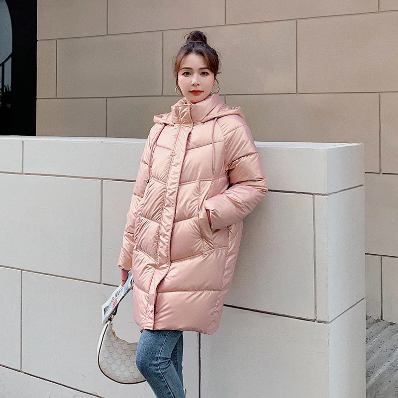 Clothing for  Coats and Jackets Women Thicken Mid-length 2021 The New Korean Version Loose Hooded Keep Warm